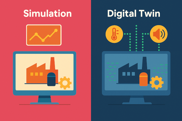 Digital Twins versus Simulations